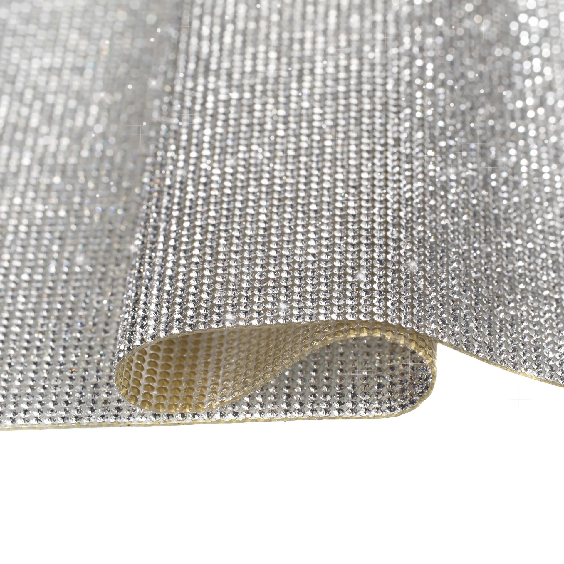 

Manufacturer supply hot melt mesh drill 24*40CM Custom Crystal Mesh Fabric Rhinestone