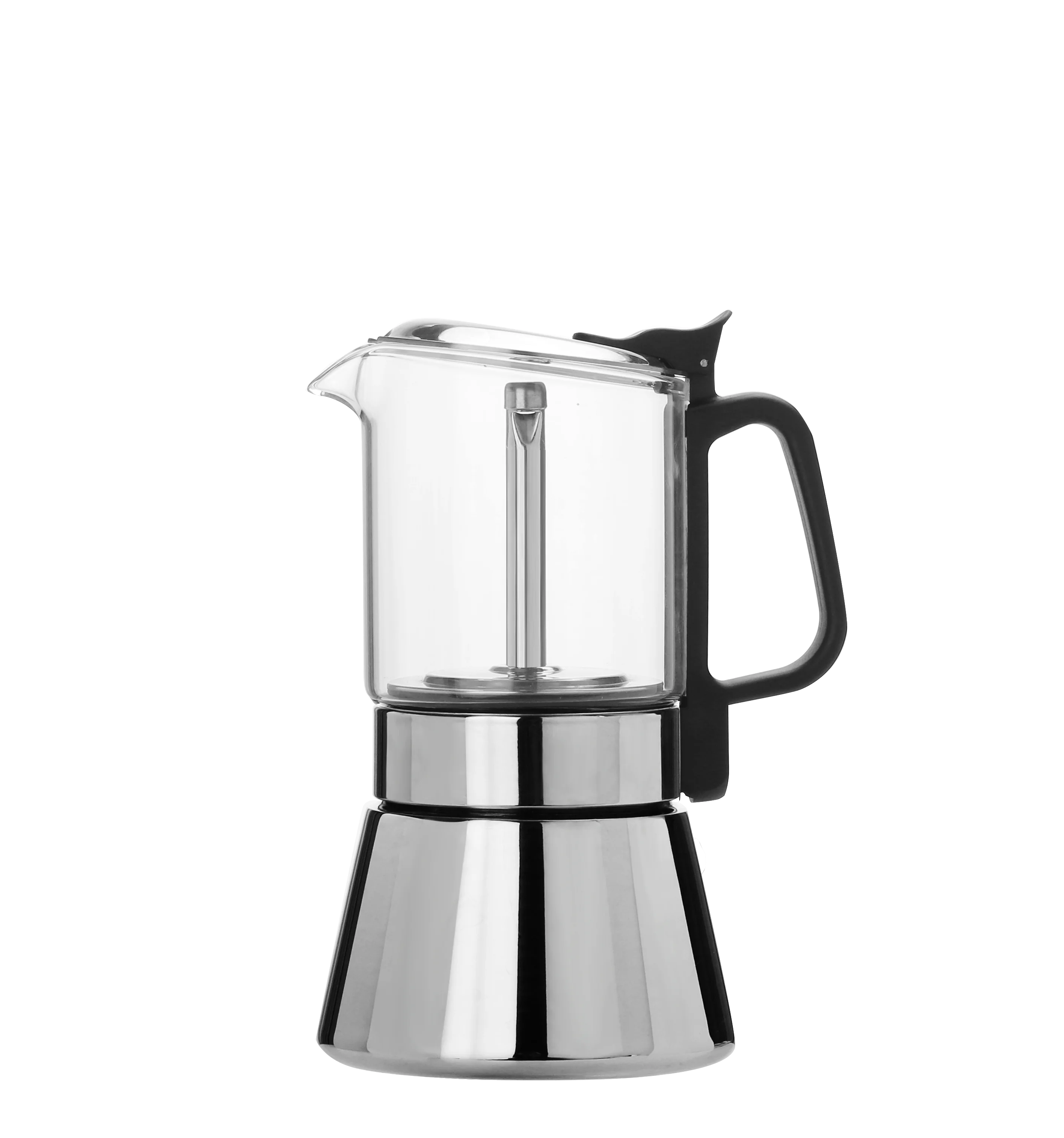 

Promotional 4 Cup Moka Coffee Maker with glass
