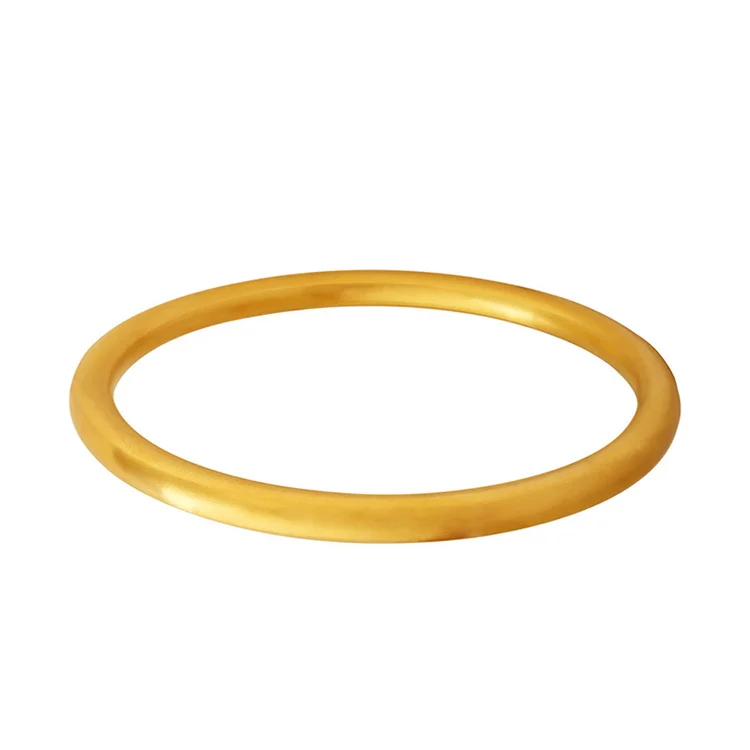 

Dainty wedding gift 18k gold plated hoop blank bangles for women