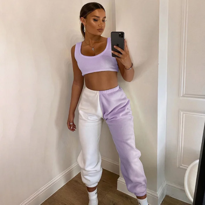 

New Women High-Waisted Casual Trousers Casual Sports Sweat Pants 2020, As picture