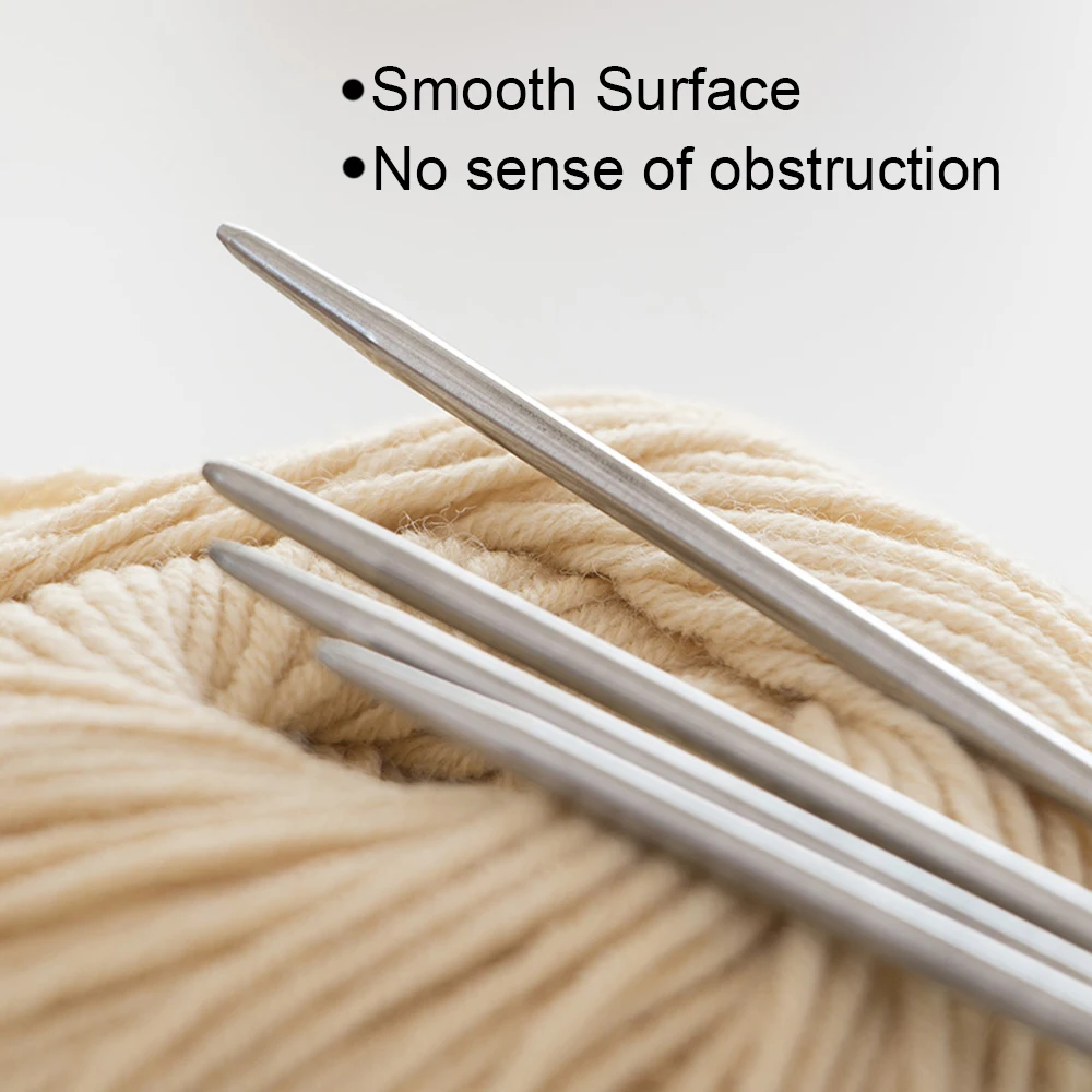 Wholesale Stainless Steel Smooth Double Pointed Knitting Needle Home Safety Sweater Knitting