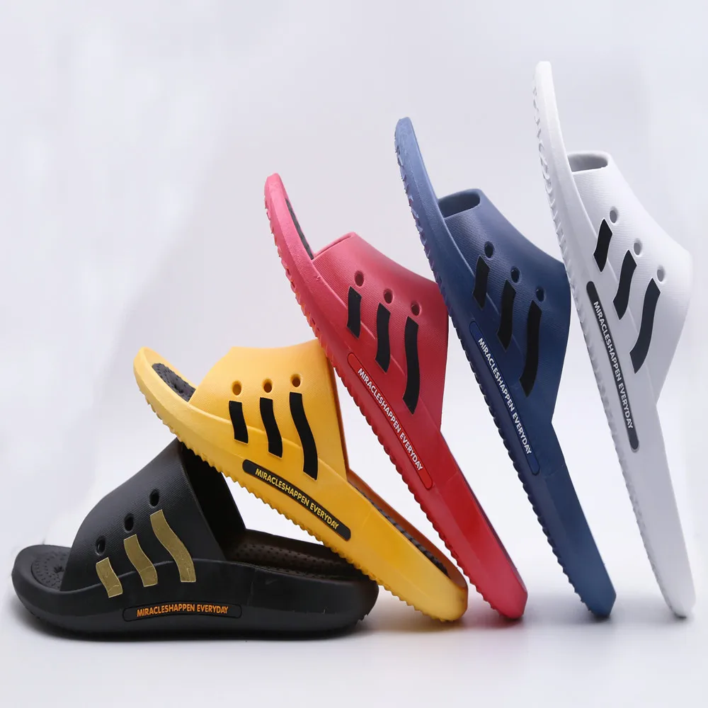 

Outdoor Sandal Slides Plastic Slippers Wholesale Pink Black Slide Sandals, Blue,yellow,white,red,black
