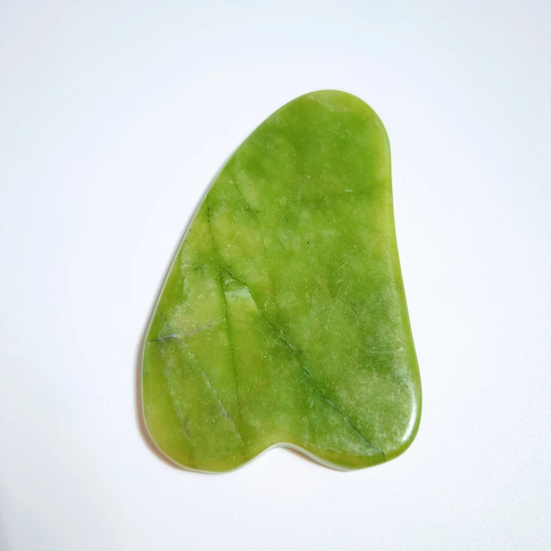 

Natural Xiuyan Jade Stone Guasha Board Scraping Facial Massage Beauty Tools Jade Roller set