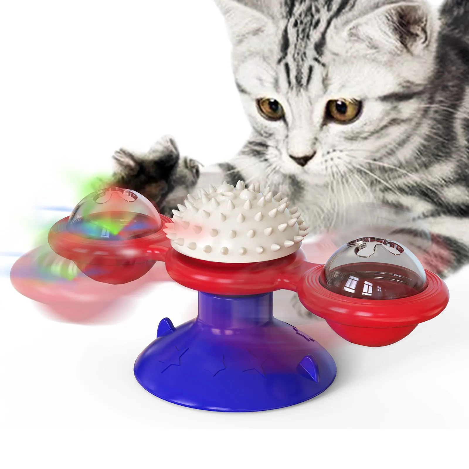 

Pet products wholesale factory Amazon explosions best selling windmill cat toy cat turntable creative teasing cat chew stick