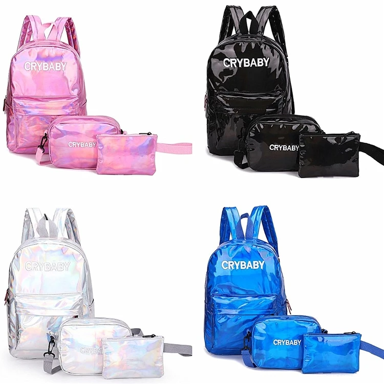 

New backpack large capacity 3/4/5 piece set middle school student backpack college student schoolbag