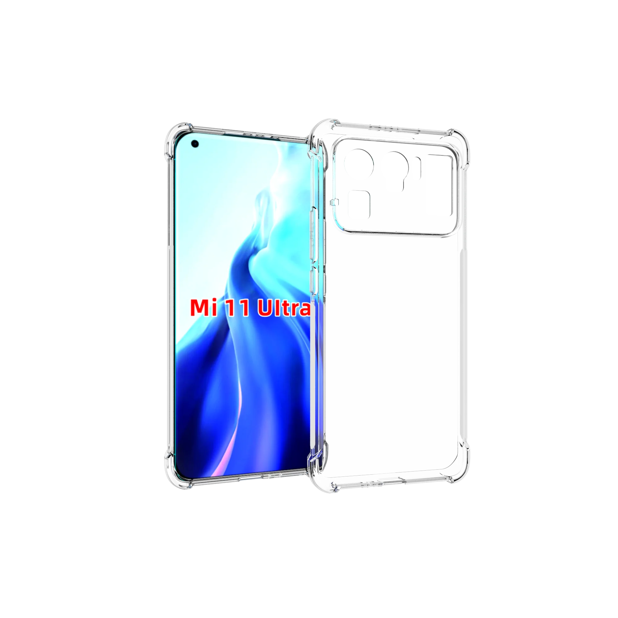 

Clear Shockproof 360 Matte Bumper Slim TPU Cover Case For Xiaomi Mi 11 Ultra, As pictures
