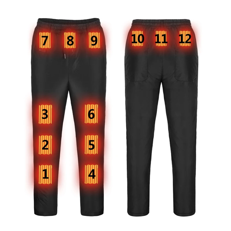 

MIDIAN Men USB Heating Trousers Warm Carbon Fiber Heating Pants Electric Adjustable Temperature Down Heated Pants