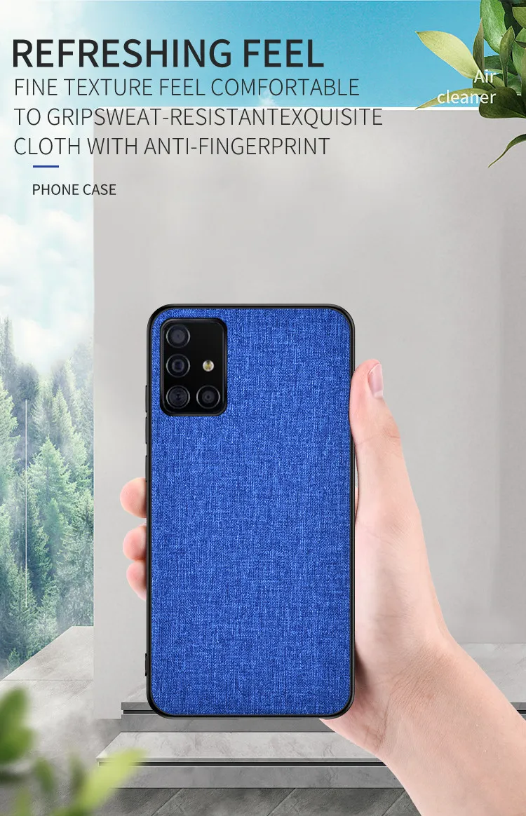 2020 new hot simple style cloth cell phone case fabric for samsung galaxy A51 A71 A91 s11 s11plus s10 plus s9 s20 plus s20 plus supplier