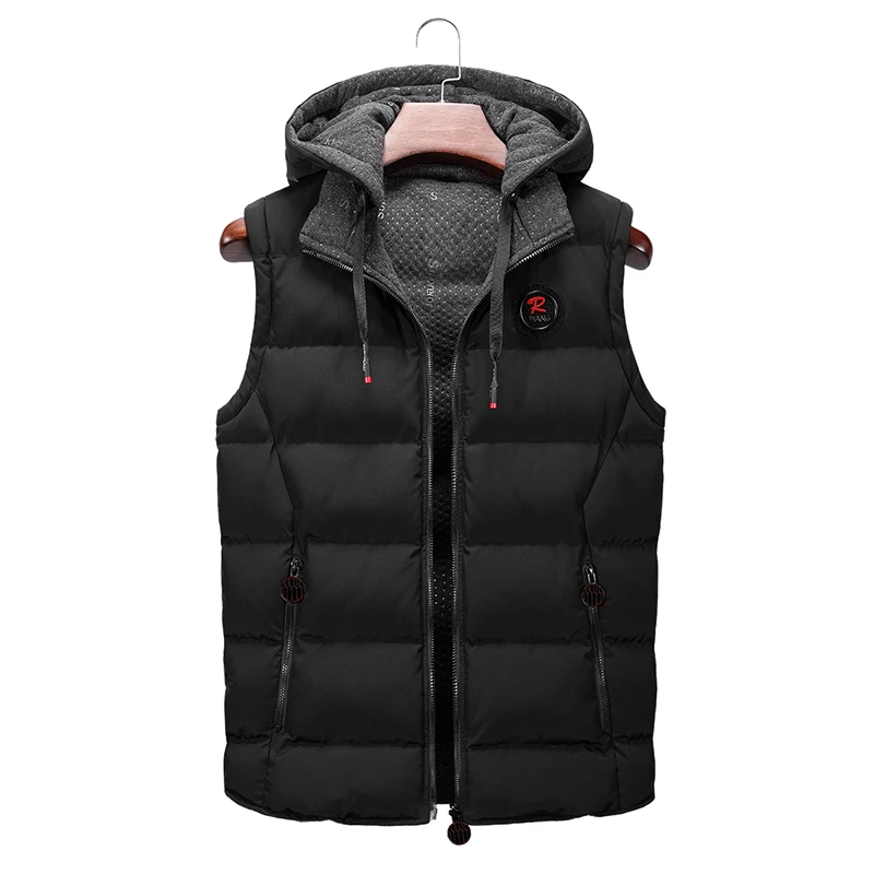 

Multicolor Double-sided wear Mens New Autumn Warm Sleeveless fashion Jacket Male Winter Casual Waistcoat Men Vest with hat