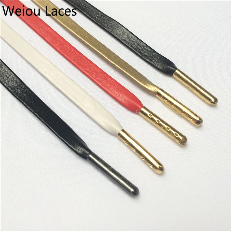 

Weiou Shoe accessories manufacturer Flat Leather for Boot Premium Shoelaces for Sneakers with Cheap Price Low MOQ Boot Laces