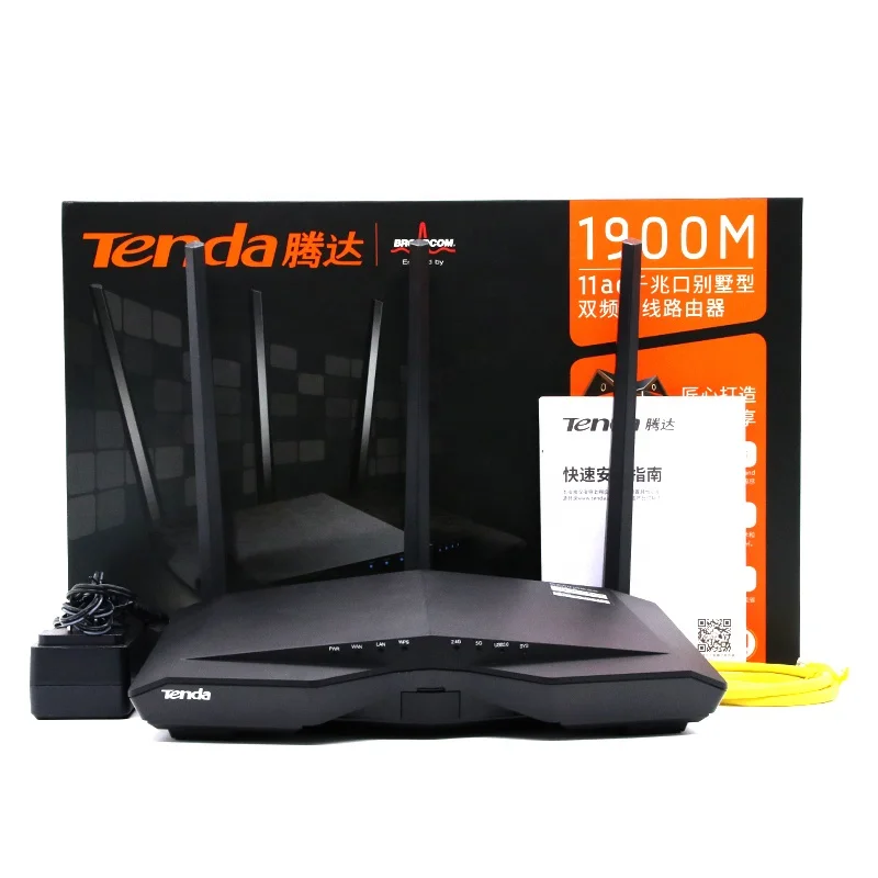 Tenda AC18 wireless repeater mbps home gigabit dual band AC1900M high quality 5ghz mbps 80211AC intelligent network wifi router