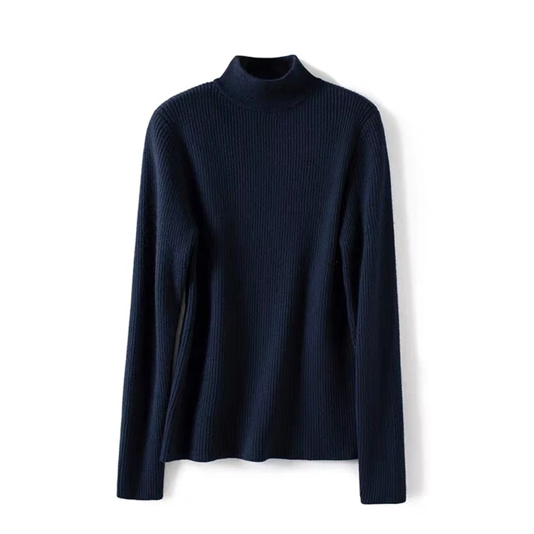 

Wholesale winter clothing women's knitted cotton long tall leader pullover sweater