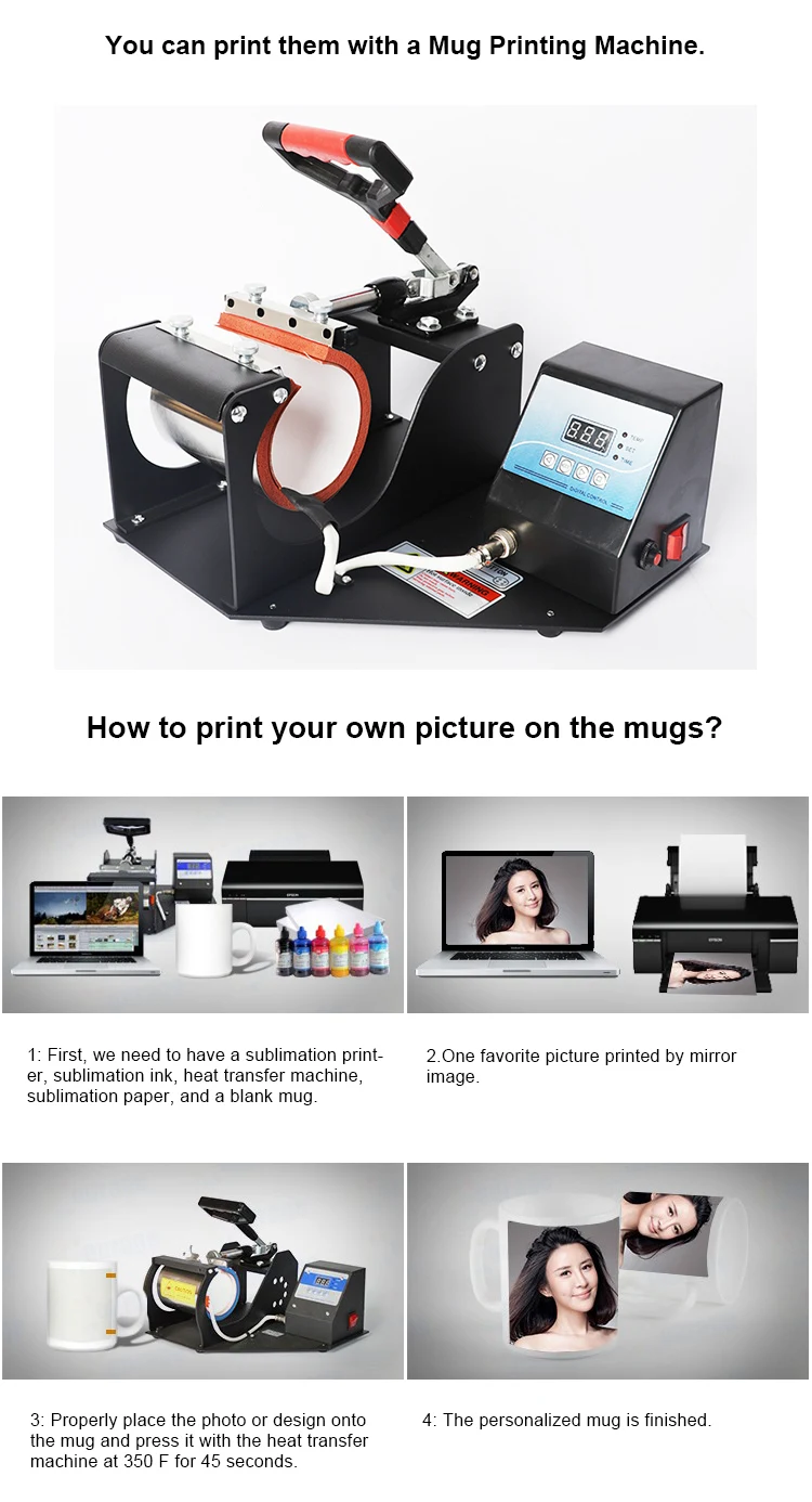 11oz Personalized Ceramic  sublimation  color-changing Coffee Mug with Spoon