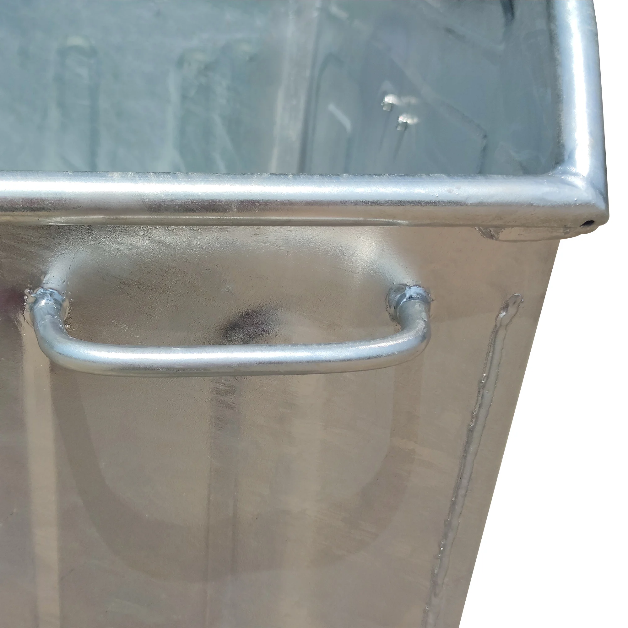 Outdoor Large Outdoor Trash Can 1100l Hot Dip Galvanized Waste Bin