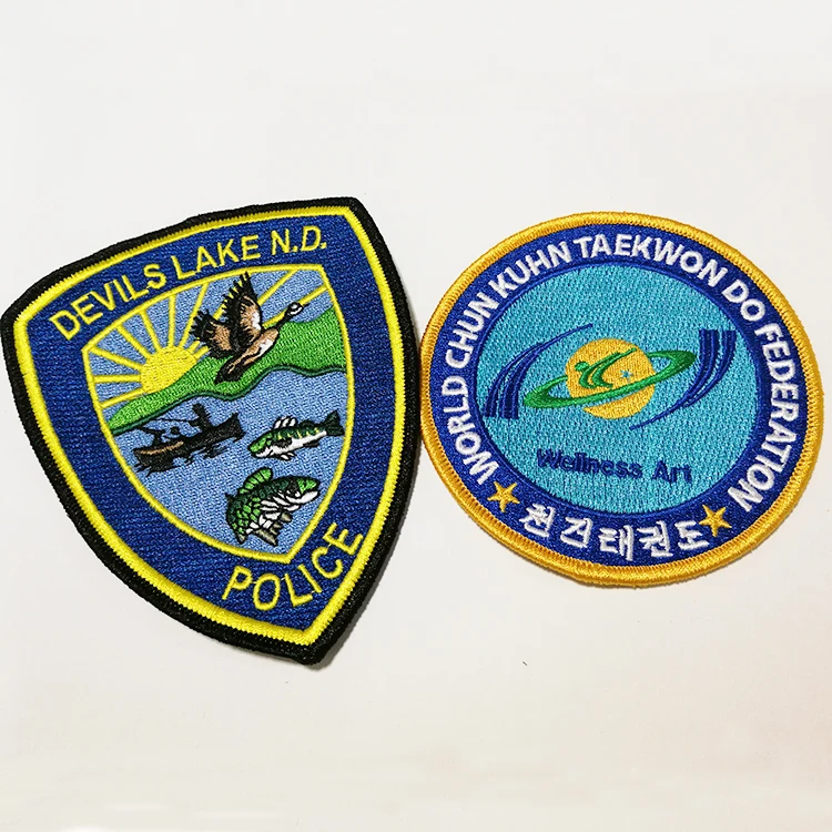 

Custom handmade garment embroidery badge, iron on embroidery patch