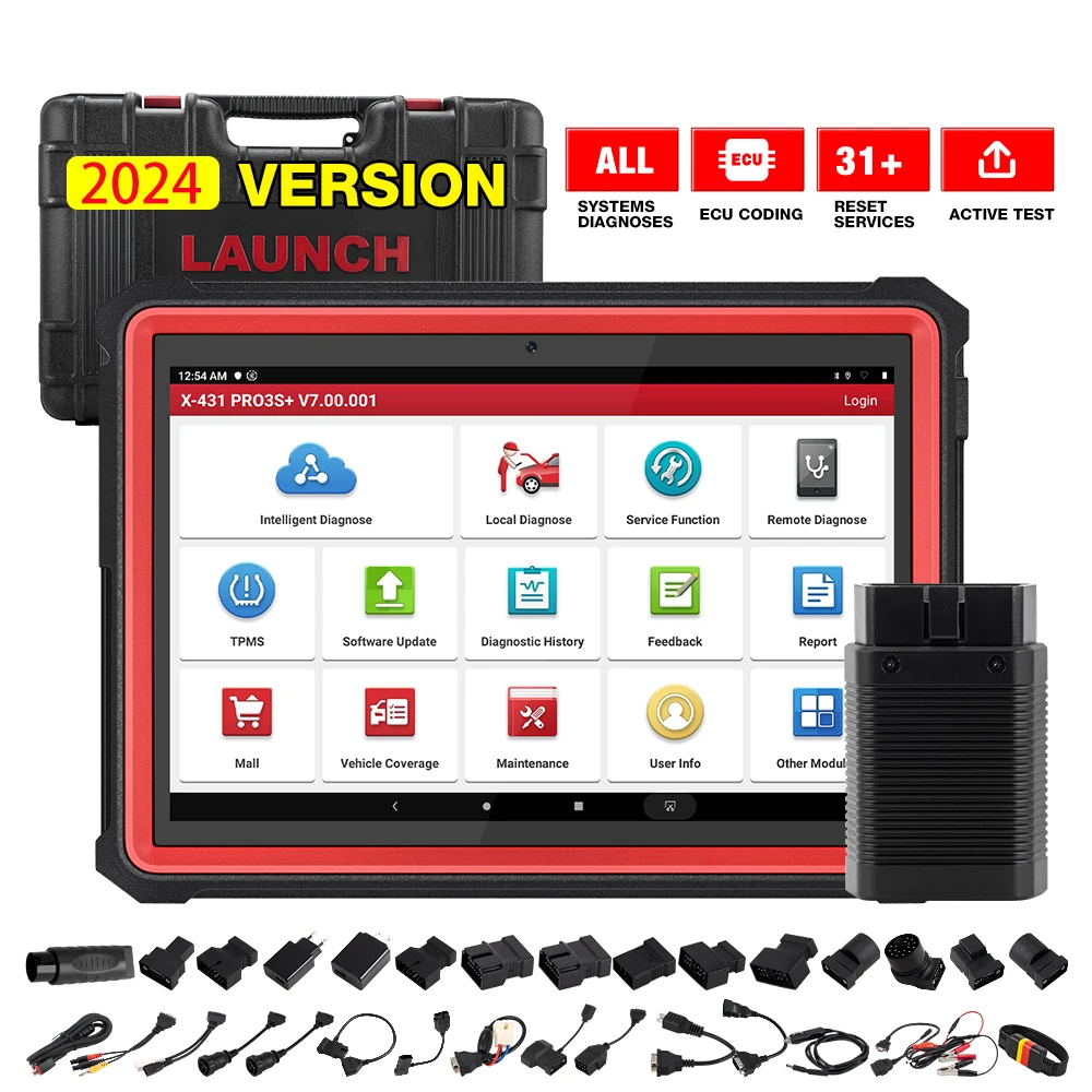 

LAUNCH X431 PRO3S+ V5.0 Bi-Directional Scan Tool Full System Function BT Diagnostic Scanner ECU Coding Auto Tool for BMW