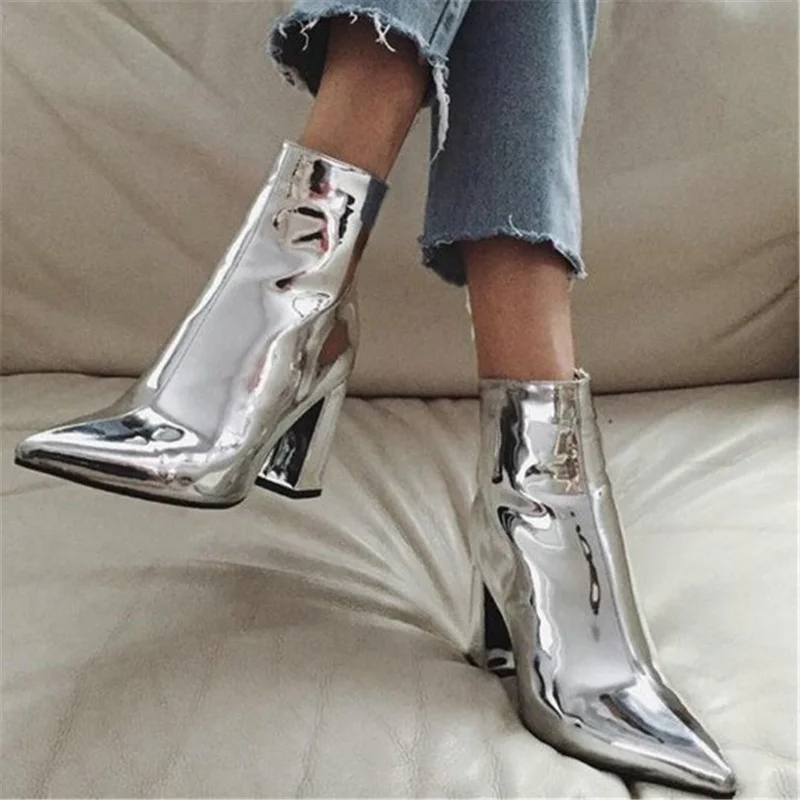 silver boots