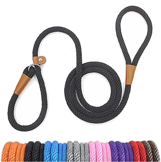 

Dog Leash Slip Rope Lead Leash Strong Heavy Duty Braided Rope No Pull Training Lead Leashes for Medium Large and Small Dogs, Customized