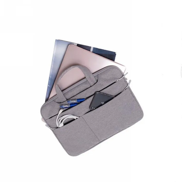 

15.6 inch Gray Black Pink Color Durable Waterproof Polyester Travel Laptop Bag With Handle