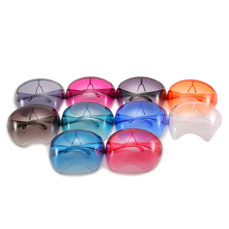 

2021 full face shield sun glass plastic for women men different colors, 10 colors