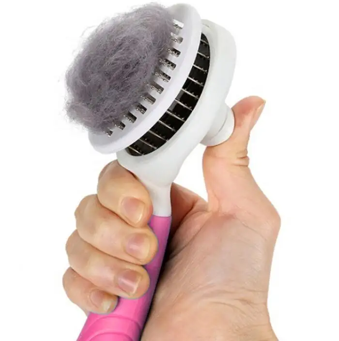 

2021 New Fashion Pet Bath Hair Brush Dog Stainless Steel Brush Grooming Pet Brush