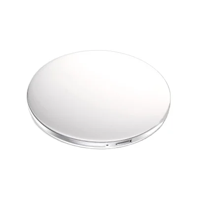 

Girls make-up makeup mini LED portable and compact compact HD cute pocket round makeup mirror usb charging