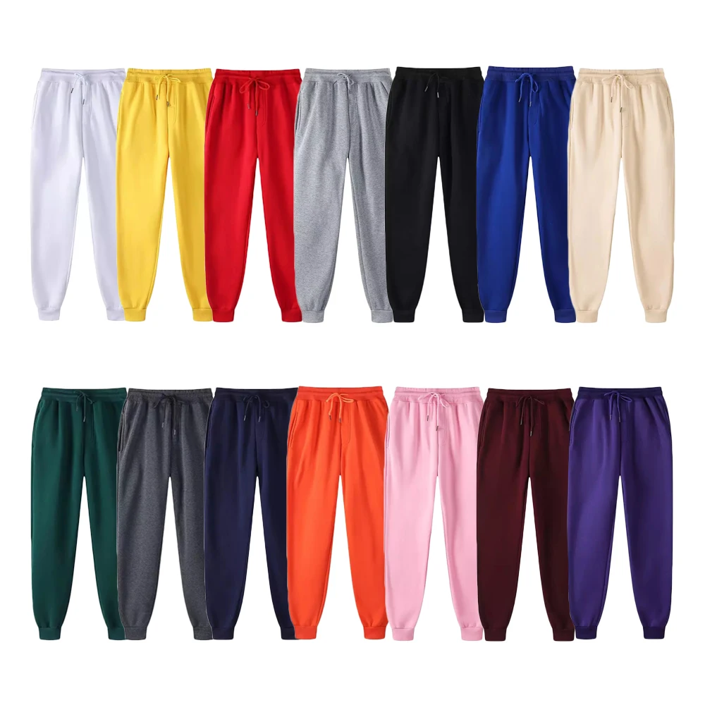 

Custom Logo Men Colorful Casual Trousers Plain Blank Jogger Pants