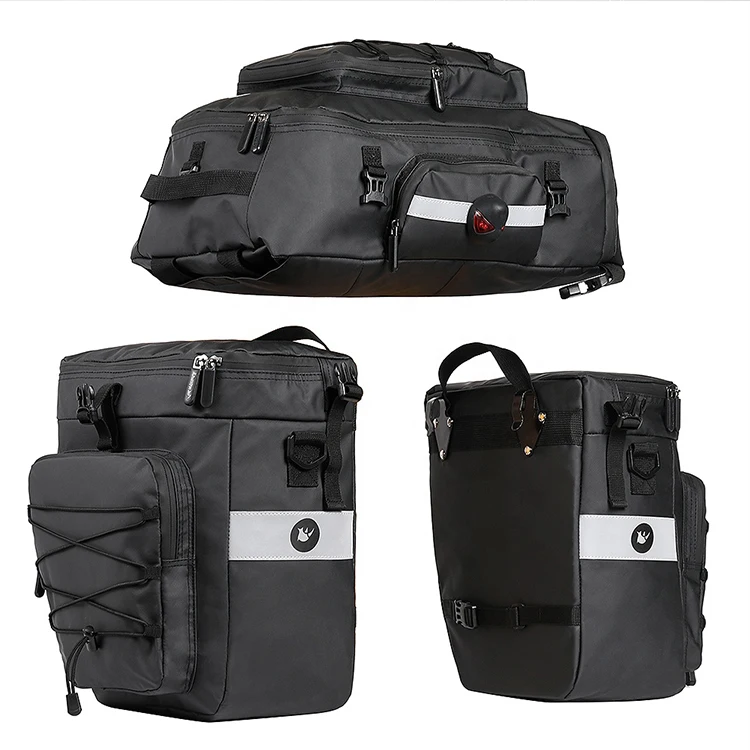

3-in-1 Multifunctiona Pannier Bag Packing Storage Back Mobile Delivery Waterproof Bike Bag