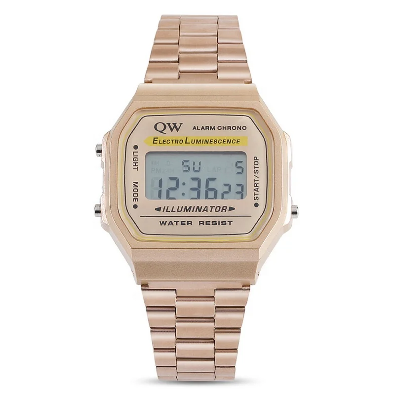 QW 0 Tax 3 ATM Ladies Waterproof Mens Women Montre Reloj Mujer Digital Sport Wholesale Custom Logo Watch for Kcasio