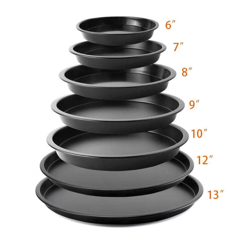 

Inch Carbon Steel Non- Stick Round Shape pizza Tray Bakeware pizza pan