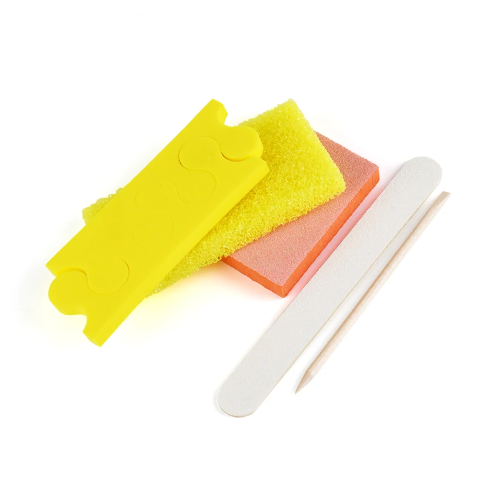 

200Sets/Case 5Pcs Beauty Salon Kit Toe Separator Manicure Pedicure Spa Kit, Yellow, purple