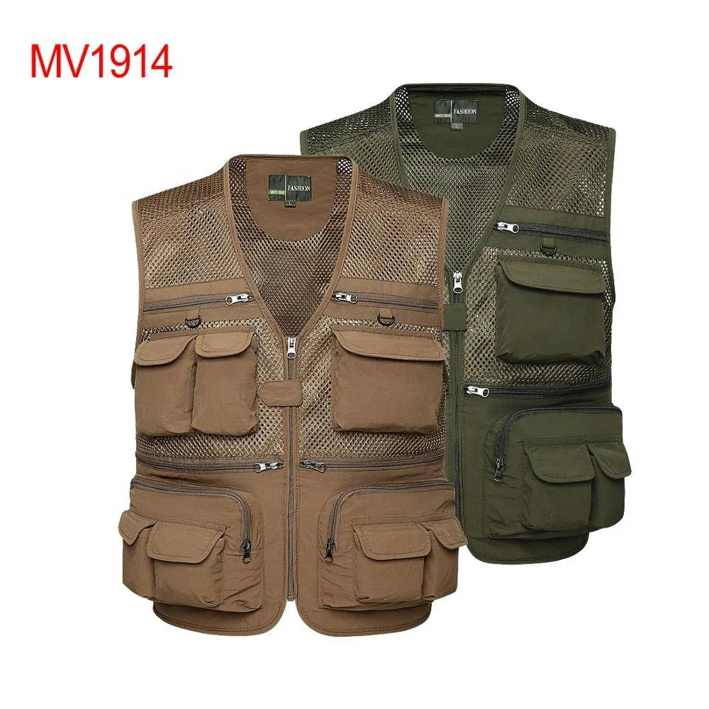 

Men's Tactical Multi Pockets Cargoes Waistcoat Vest For Photography Hiking Journalist Climbing outdoor Camping fishing Vest, 6colors