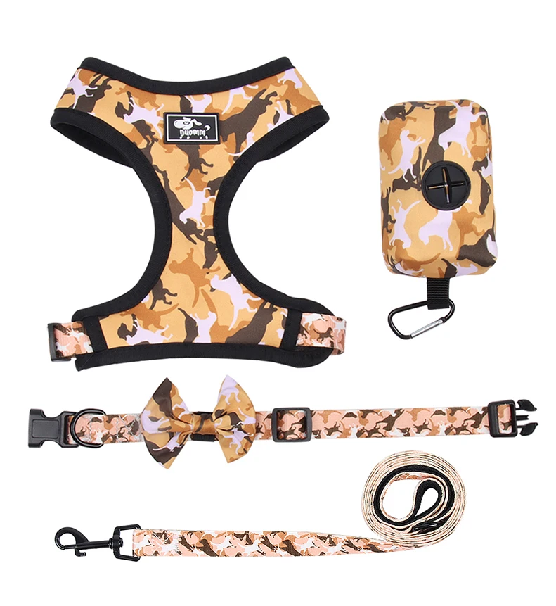 

Factory sale multifunctional small medium breeds designer dog collar dog harness set for dog