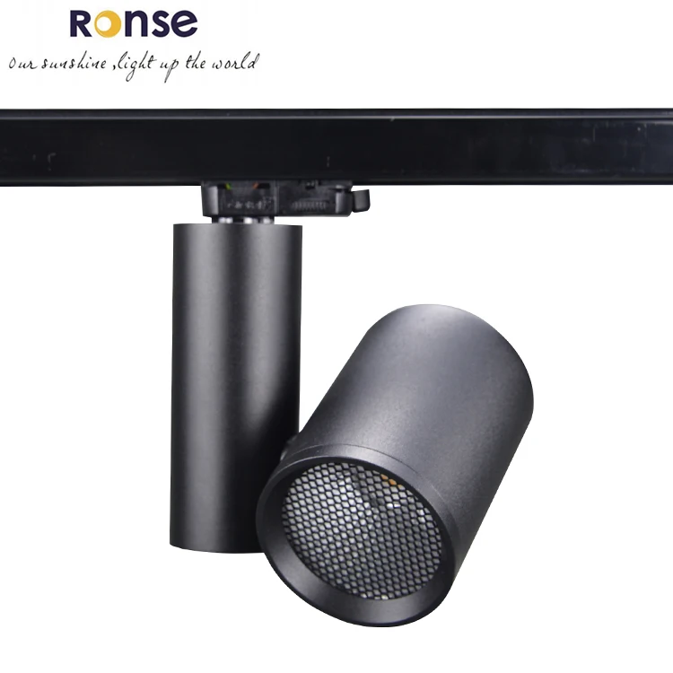 

RONSE Hot Sale Types Eu Track Lights Multi Design 20w 30w 40w Display Track Light Rail 2 3 4 Wires Commercial Led Track Light