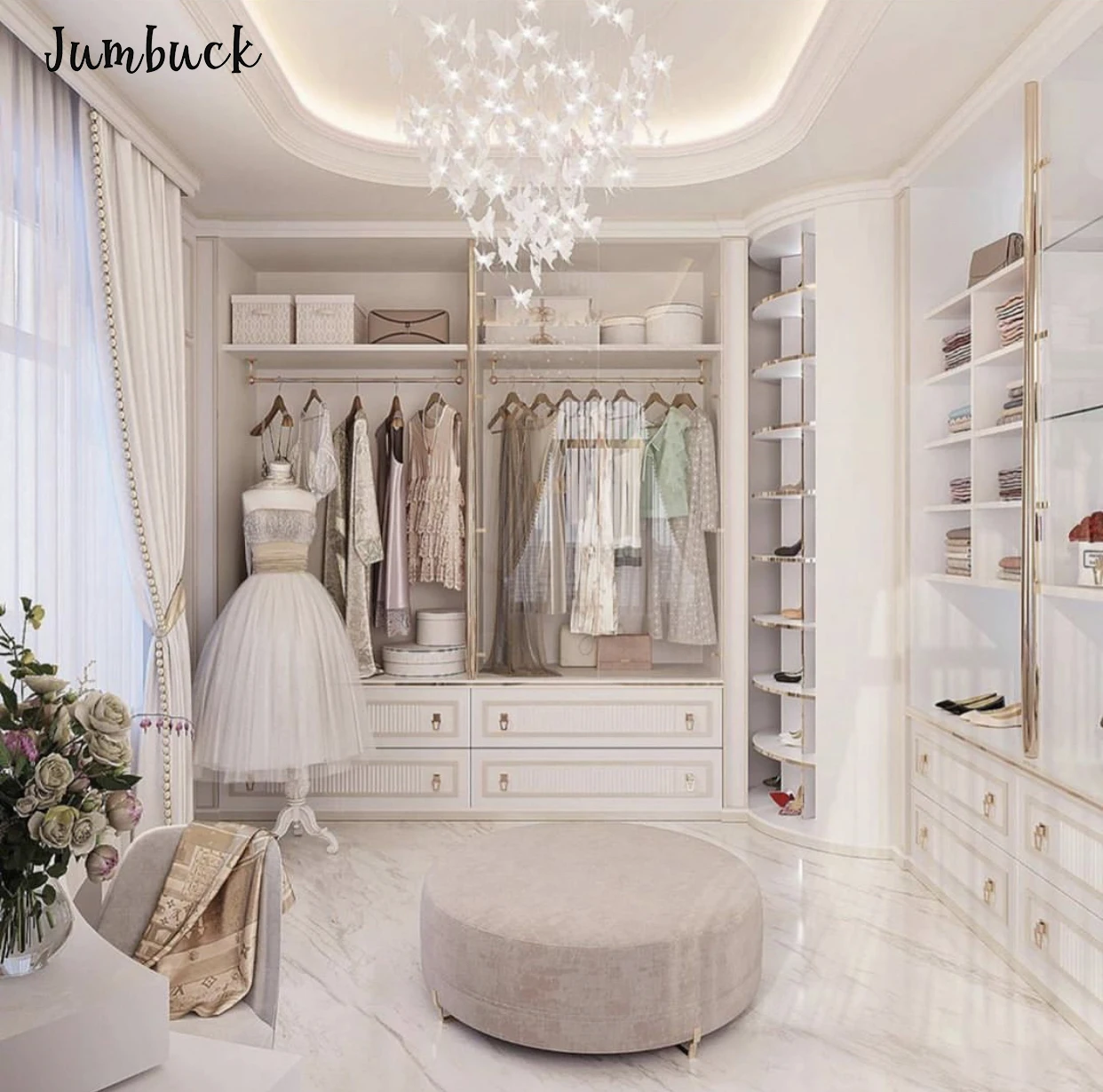 Specific Design For Women S Dressing Room Modern Luxury Glass Door