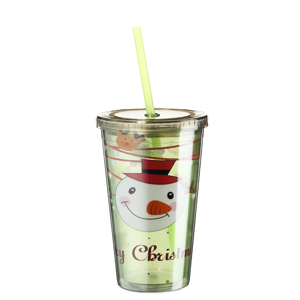 

Custom Promotive Gift OEM Paper 16 oz Double Wall Insert Plastic Tumbler