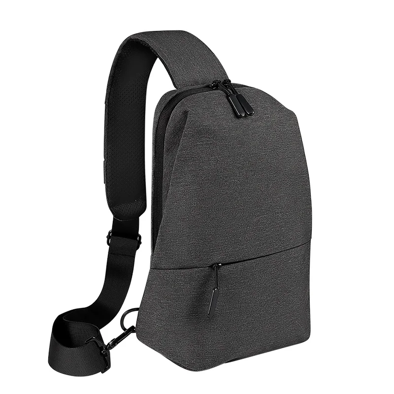 

Casual business men's shoulder bag crossbody chest bag waterproof multifunctional lightweight chest bag can be customized logo, Black/gray/light gray
