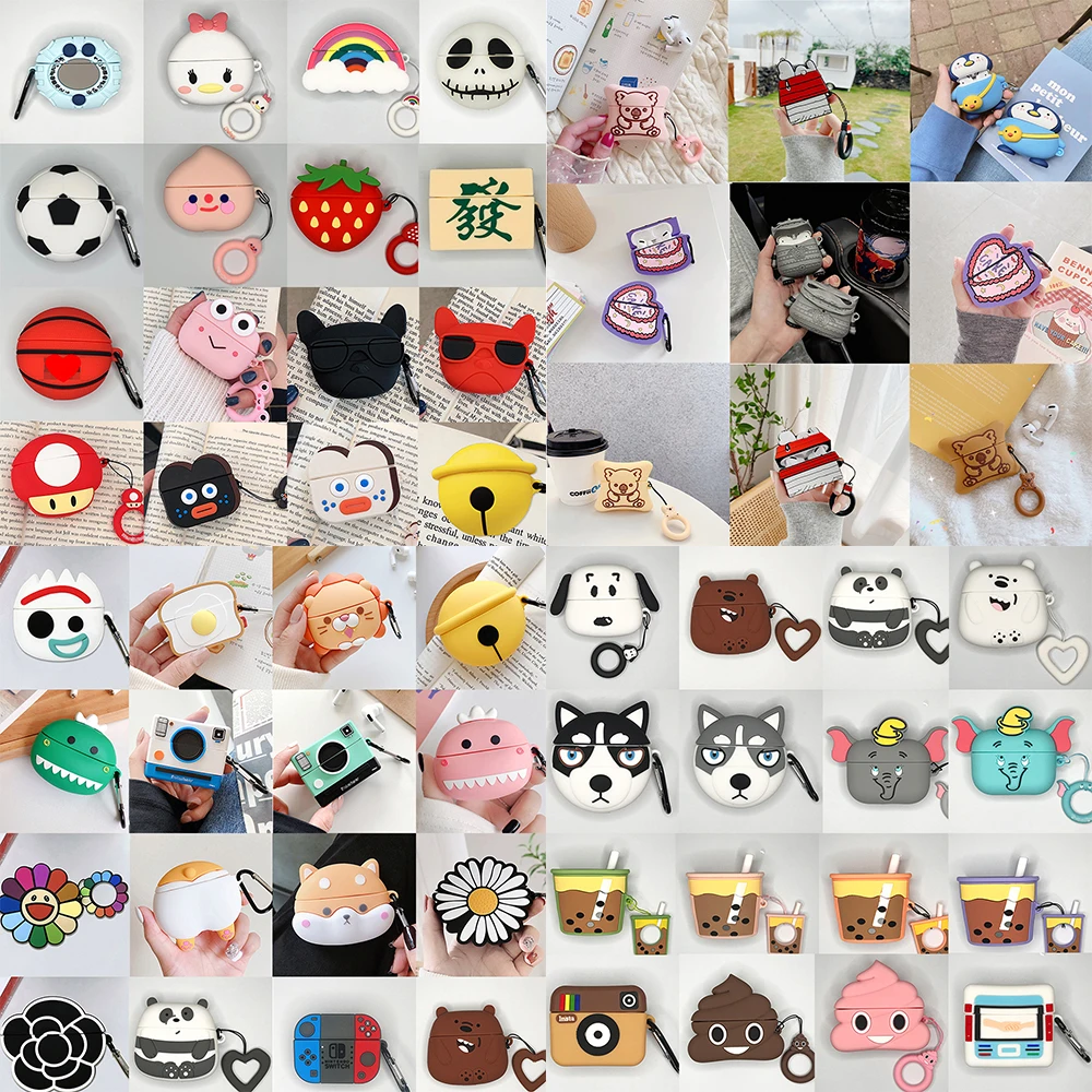 

2021 New Silicone Cases Cartoon for Airpod for Girls Women Men, Fashion funny Design, 3d for airpod case, Pictures