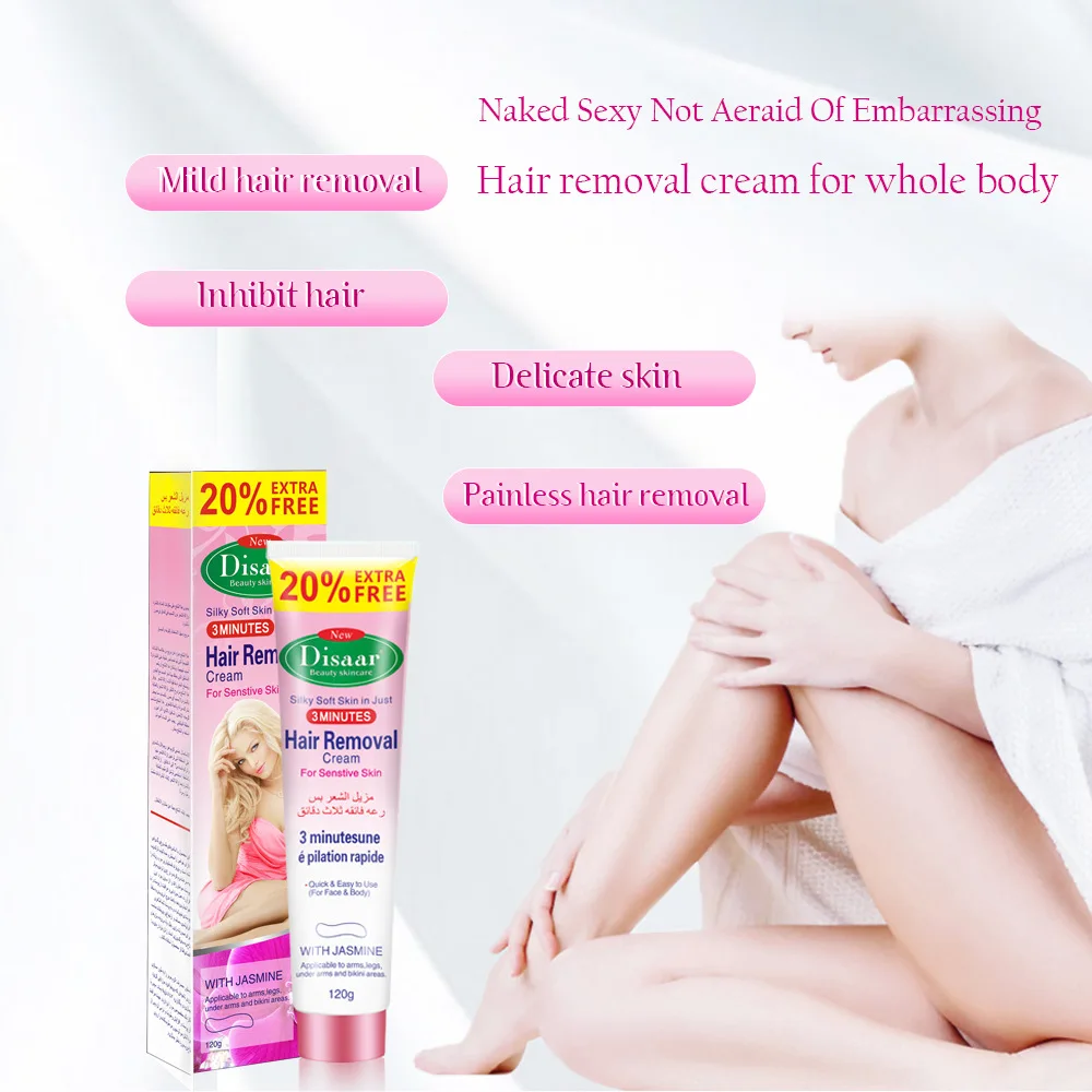 

Herbal Stop Hair Growth Inhibitor Private Hair Removal Cream Lotions, White