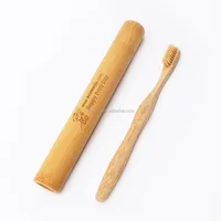 

[Brush+Case] Vegan Biodegradable Bamboo Wood Toothbrush Travel Kit