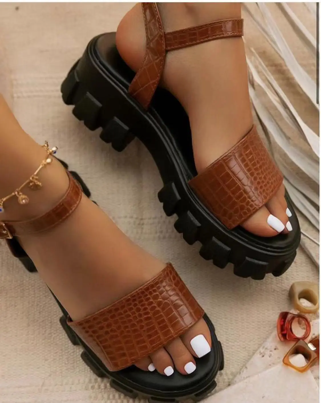 

Hot Wholesale Shoes Flat Sandals For Women, Black