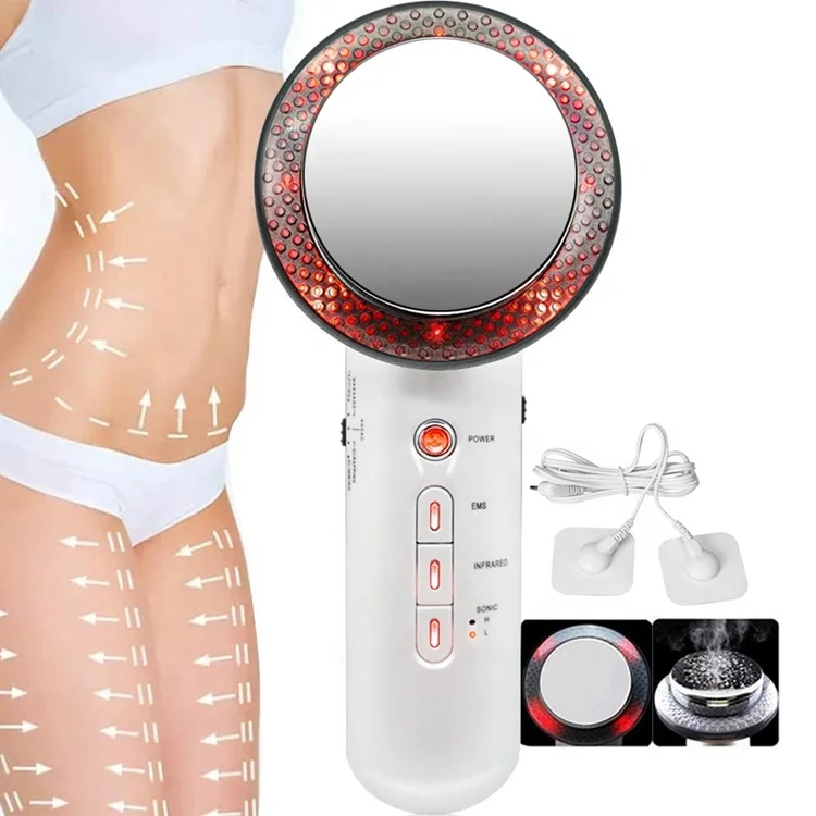 

3 in 1 EMS Burn Fat Machine High Frequency Vibration Sonic Slimming Device for Body, White