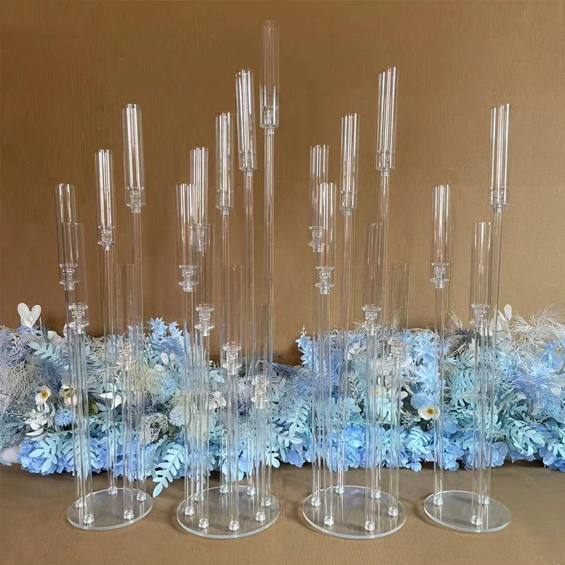 

8 Arms 128cm Tall Wedding Decor Candelabra Wedding Centerpieces Table Decorations Candle Holder For Event Party Wedding