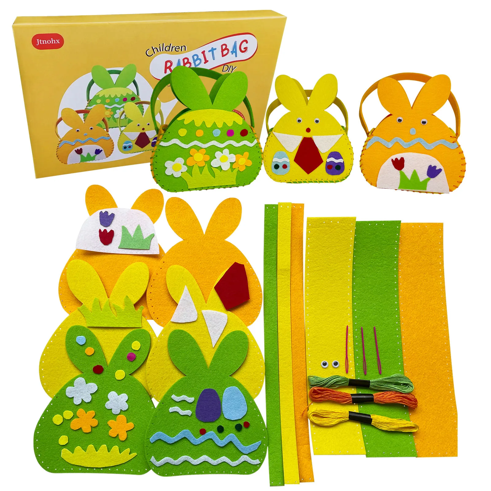 

Jtnohx 2022 Diy Easter day party decorations gift bunny basket craft kit