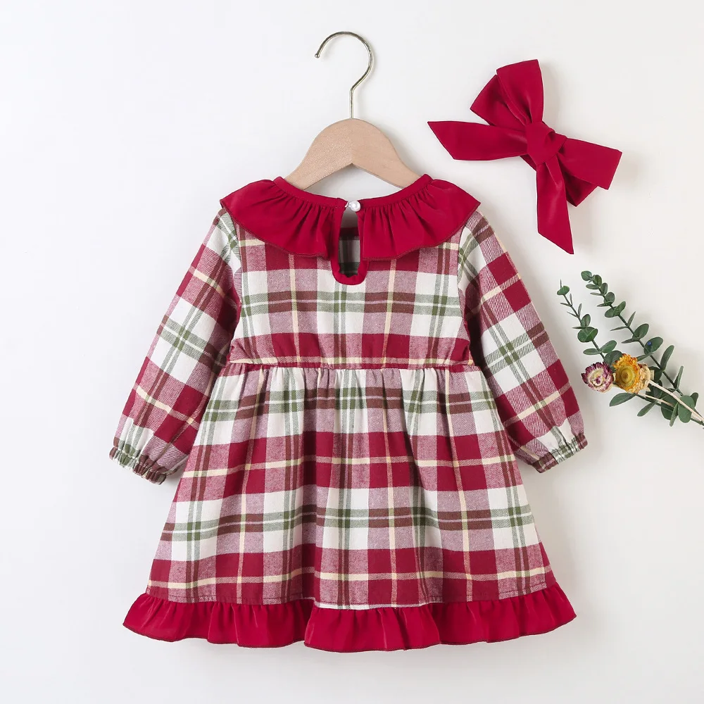 Christmas Stripe Top Selling Baby Clothes New Design Baby Girls Dress Spring Tutu Dress Kids