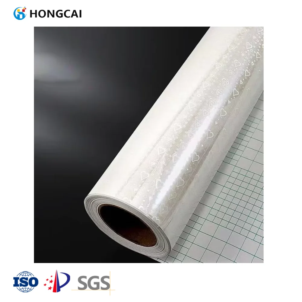 Hongcai PET Colorful Laser Shattered Glass Quicksand Stars Glitter Laser Heart Cold Transfer Color Film Photo Protective Film