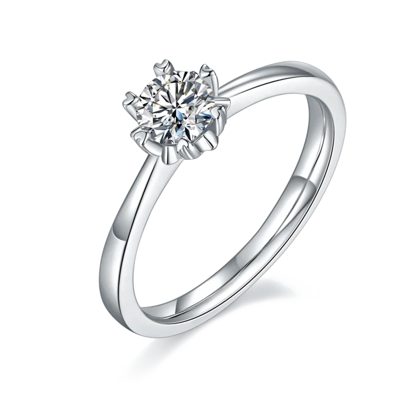 

Moissanite Diamond Engagement Ring 10K 14K 18K White Gold HPHT CVD diamond jewelry Lab Grown Diamond Ring, Gold color