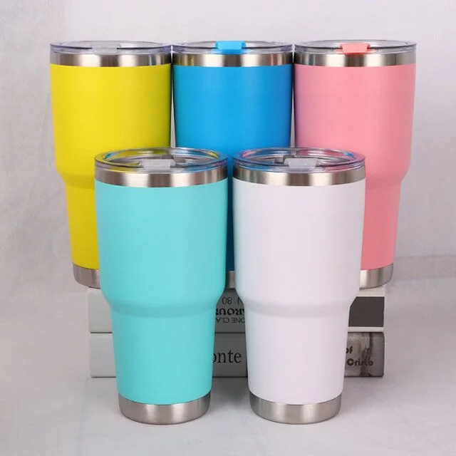 

Wholesale 20oz 30oz Colorful Eco Friendly Custom Logo Coffee Mugs Stainless Steel Tumbler Car Cups In Bulk, Customized color