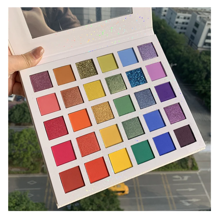 

Eyeshadow palette vendor stamp high quality matte diamond glitter pigment no logo eyeshadow