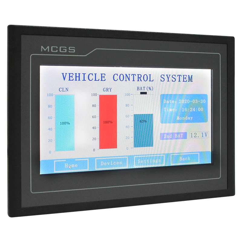 

HEYRV RV Accessories Trailer Parts 8 Way 30A DC24/15W Vehicle Touch Screen Control System, Industry grey